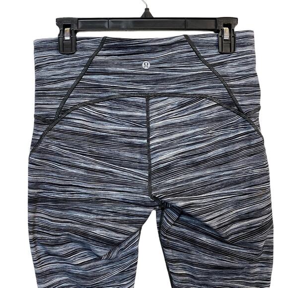 Lululemon Train Times 7/8 Pant *25" Low Tide Alpine White Black / Black Size 10 - Picture 5 of 12